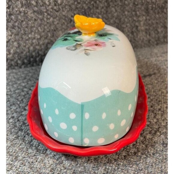 Pioneer Woman Flea Market Floral Butter Dish & Cookbook Food From My Frontier - Picture 9 of 10